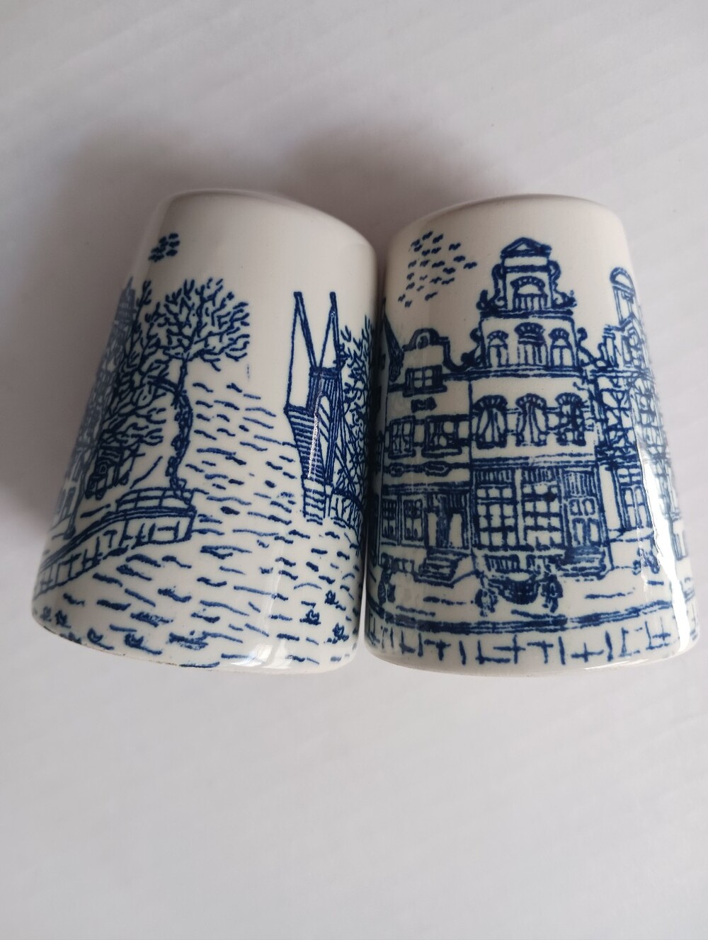 Vintage Dutch Salt & Pepper Shakers Zenith Pottery Company Gouda, Netherlands